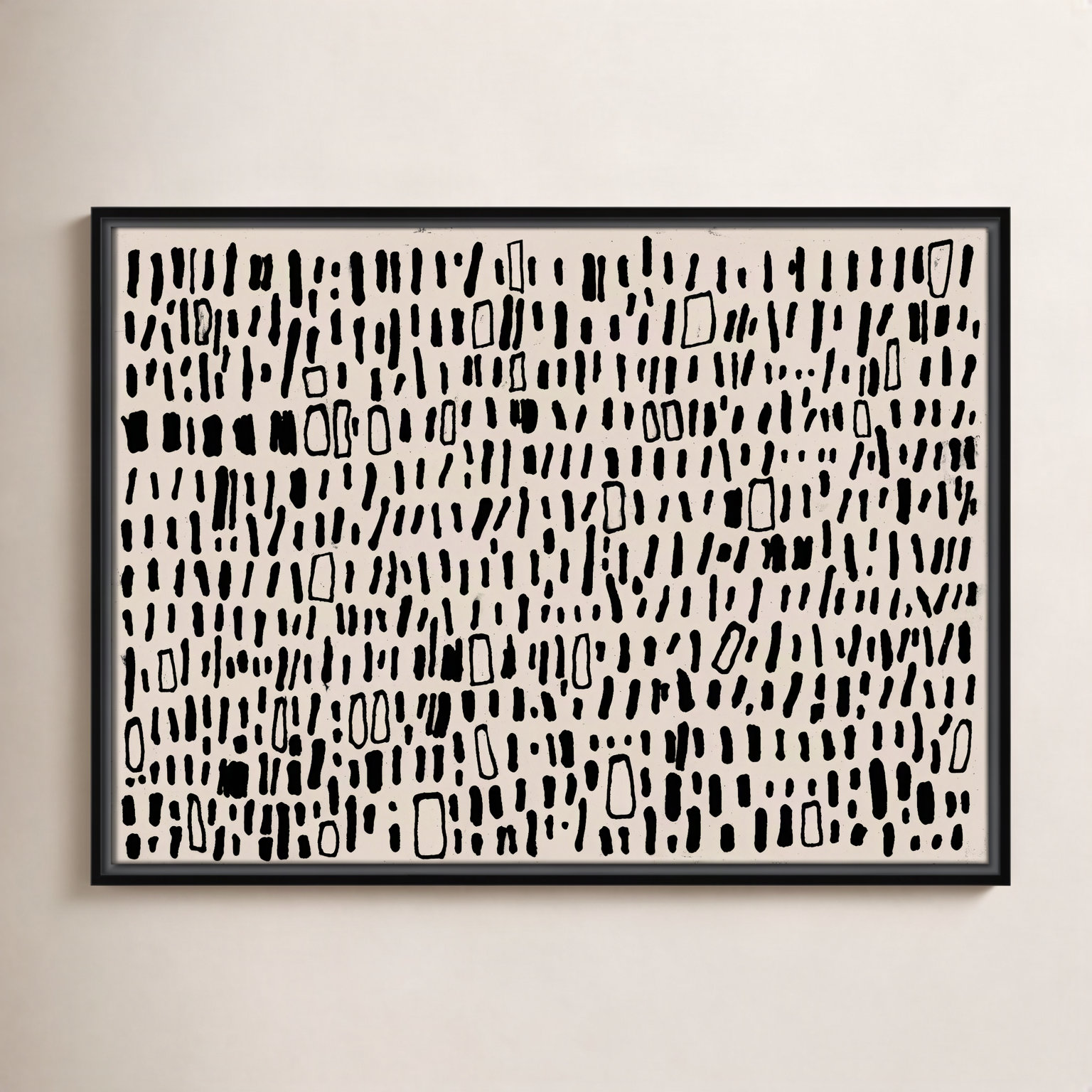 Timber "Tribal Code" Print by Filippo Ioco, 19.5" H x 25.5" W, Black