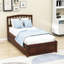Lit plateforme simple en bois avec lit gigogne-110209594