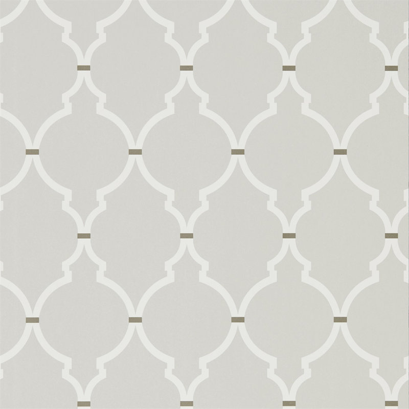 Empire Trellis Wallpaper, Silver/Calico
