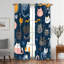 2Pcs rideaux à motif de chat, rideaux de fenêtre de style dessin animé, panneaux à œillets à imprimé animal fantaisiste, habillage de fenêtre décoratif pour le décor de la chambre à coucher-1729464631