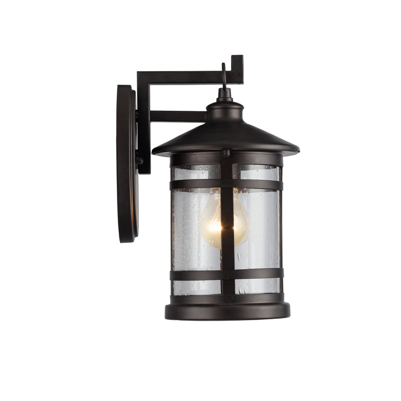 Lanterne murale d'extérieur 1 lumière H 11,25 po Bracher, Bronze huilé