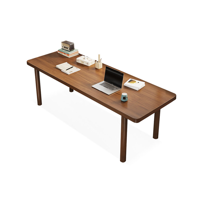 Bureau rectangulaire en bois massif brun noisette, H 29,53 po x l 70,87 po x P 23,62 po