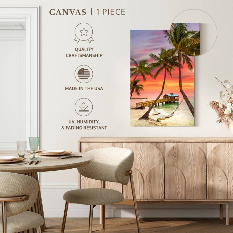 Aime relaxant au lever du soleil à Key West en Floride, H 39 po x l 26 po