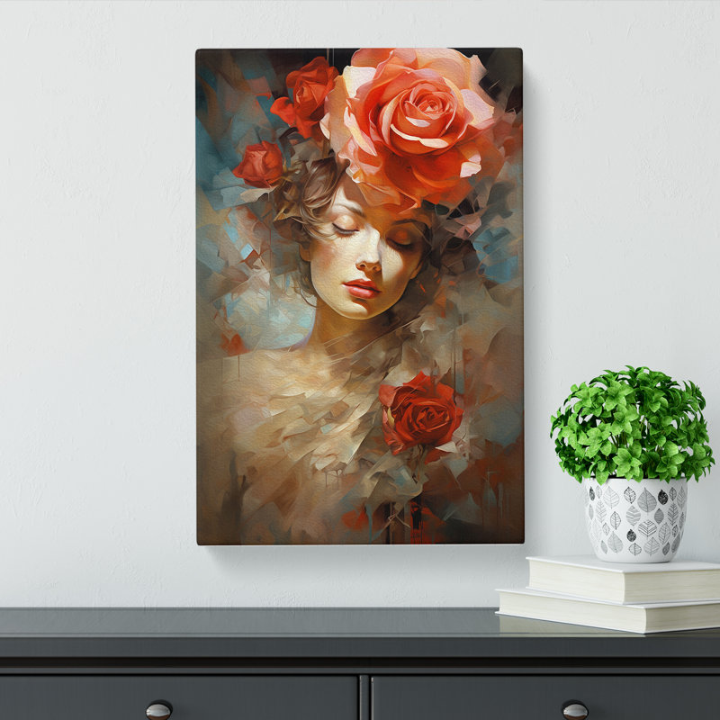 Rose Modern - No Frame Print, 76cm H x 50cm W x 3cm D
