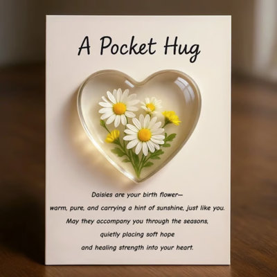 A Gift Card With A Flowered Pocket
