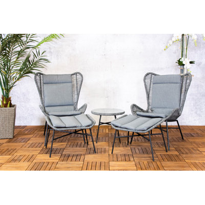 2-Sitzer Balkonset Greilickville mit Polster