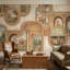 Décoration murale colonnade arquée amovible classique-505995369-505995372
