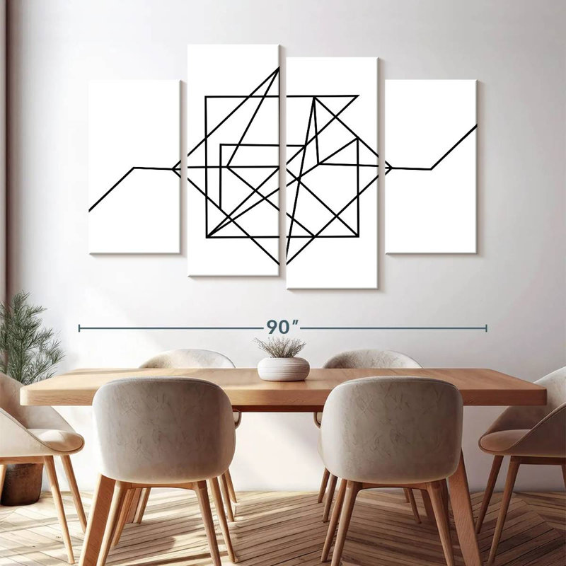 Impression sur toile géométrique Minimalist, H 84 po x l 54 po x P 1,25 po