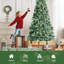 Arbre de Noël pin vert 6 pi et pommes de pin-1920837948