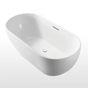 60'' x 29'' Freestanding Soaking Acrylic Bathtub