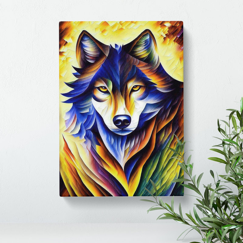 Wolf Portrait No.4 - Wrapped Canvas, 60cm H x 40cm W x 3cm D