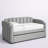 Pont Upholstered Velvet Daybed with Trundle Bed