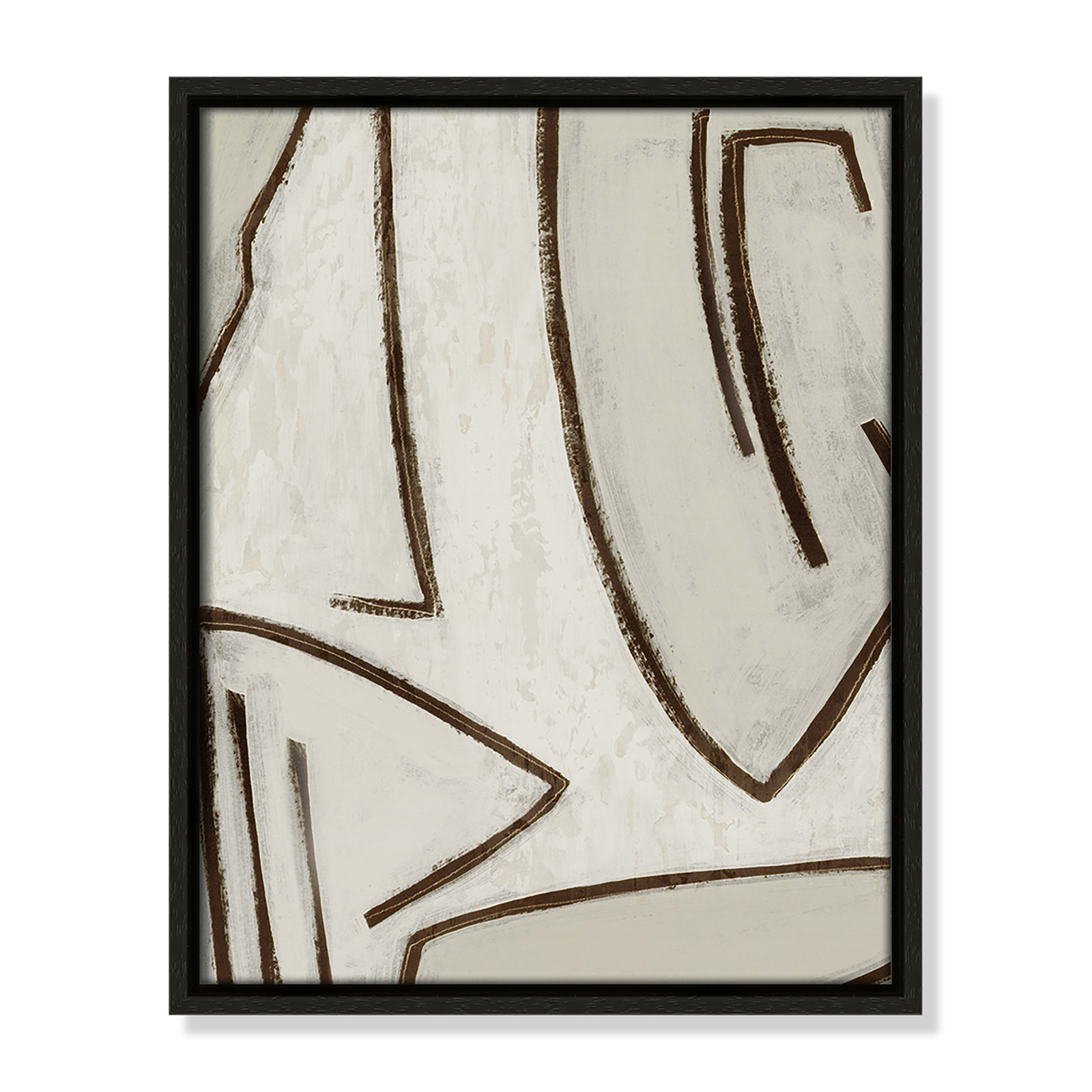 Line Work II, 12.5" W x 15.5" H, Espresso