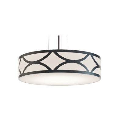 Luminaire suspendu tambour 3 lumières Bernville