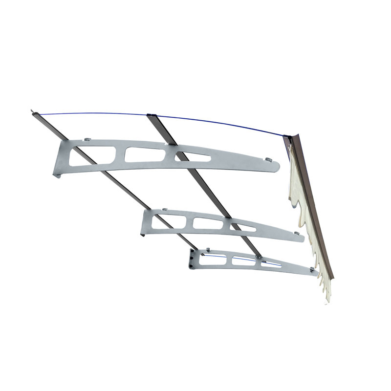 79" X 34" Window Awning With Polycarbonate And Stable Aluminum Alloy Bracket For Heavy Snow On Wooden Wall Door Canopy, Bracket, 0.137" Thick Sheet House, Heavy-duty & Heat