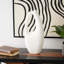 Paper Mache Abstract Curved Decorative Vase with Handle