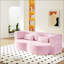 Canapé-lit convertible en tissu avec 2 coussins Modern-963454103