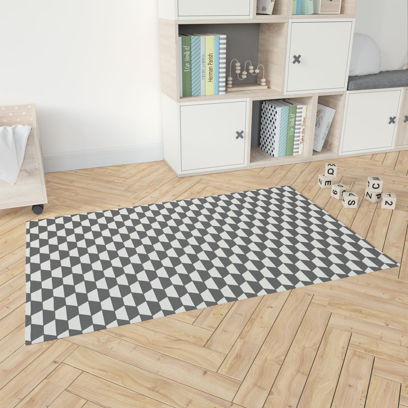 Tapis de jeu Hex Kids, Ivoire/gris anthracite, Rectangulaire 2 pi x 3 pi