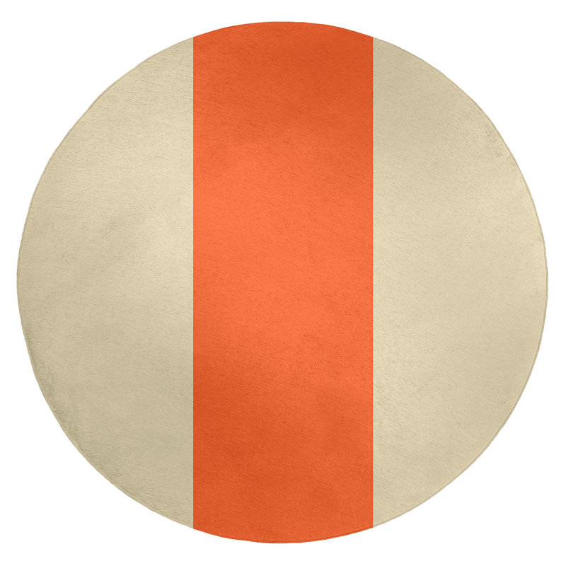 Chenille Striped Indoor Rug, Round 5'