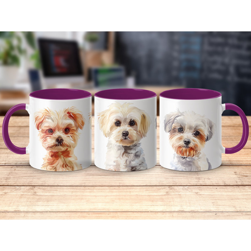 Ceramic Coffee Mug, 2, Purple
