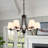 6-light Chandelier  Black Pendant Light Fixture With Frosted Glass, Ceiling Lighting Hanging Lamp For Dining Room Living Room Bedroom-1294858765