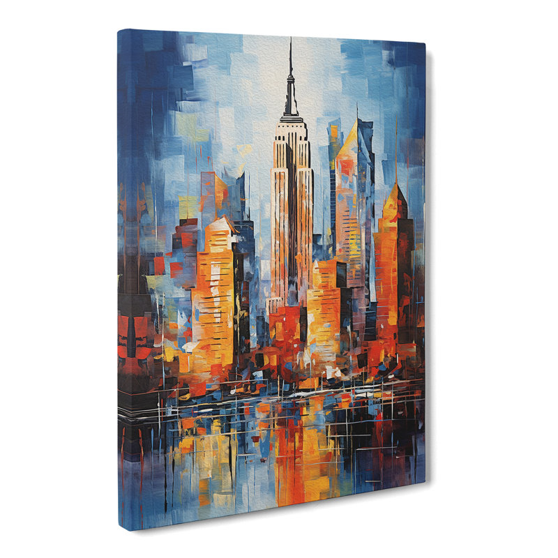 Empire State Building Abstract Art - Wrapped Canvas, 76cm H x 50cm W x 3cm D
