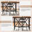 63'' Counter Height Dining Table for 6 with Footrest