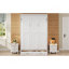 Full Size Murphy Bed With 2 Drawers, Beige
