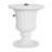 Adela Outdoor Patio Side Table Umbrella Base With Sand-Filling, White Marble Finish, Set Of 1
