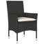Ensemble repas de patio 5 pièces avec coussins en poly rotin et acacia-1855633912-1855633862