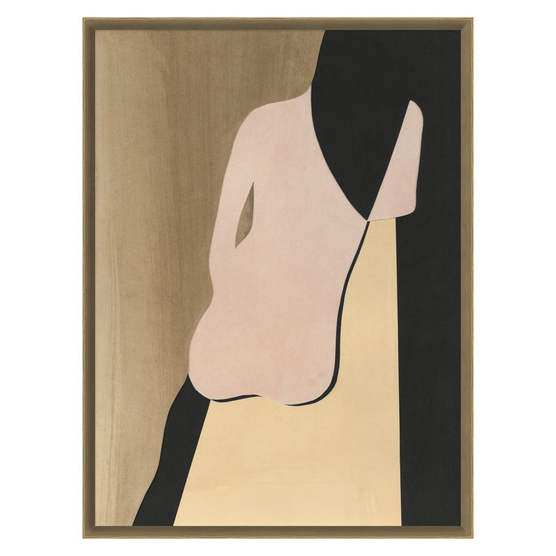 Nude Collage 10 Print by PC Ngo, 26" H x 19" W, Oak Framed
