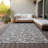 Washable Floral Indoor / Outdoor Rug-1385942680