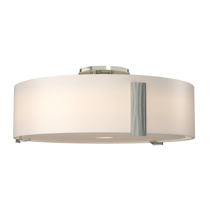 Impressions 3 - Light Semi Flush Mount, Sterling, 7.2" H x 18.4" W x 18.4" D