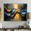 Bradninch Golden Blue Wave - Dérive optique - art mural d'art