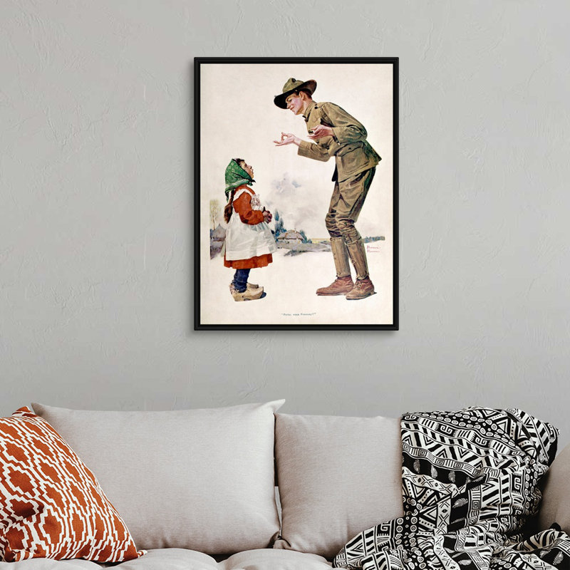 Art mural sur toile Polley Voos Fransay, H 34 po x l 26 po x P 1,75 po, Cadre flottant noir