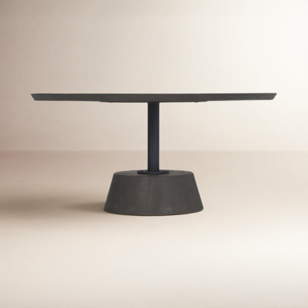 Thomas Solid Wood Single Coffee Table, Dark Brown
