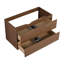 36" Wall-Mounted Bathroom Vanity With Resin Sink, 2-Drawers