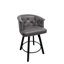 Tabouret de comptoir pivotant avec siège rembourré et structure en métal, ensemble de 6-68031135