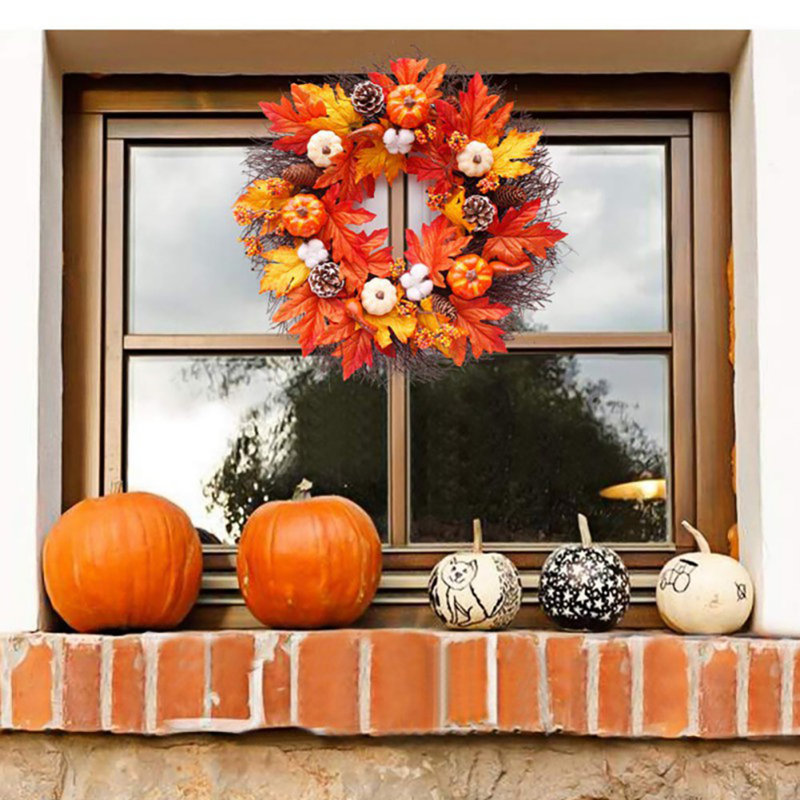 Faux Lighted Pine Polyester 55cm Wreath