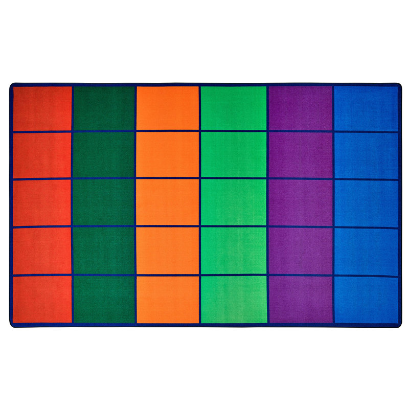 Premium Collection Colorful Rows Seating Tufted Multi Color Area Rug