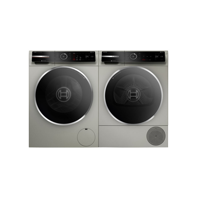 Bosch 800 Series Compact Electric Ventless Dryer With Heat Pump 24 Inch in Pearl Steel