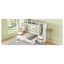 Lit escamotable double pleine grandeur avec placard et tiroirs, blanc-266158298