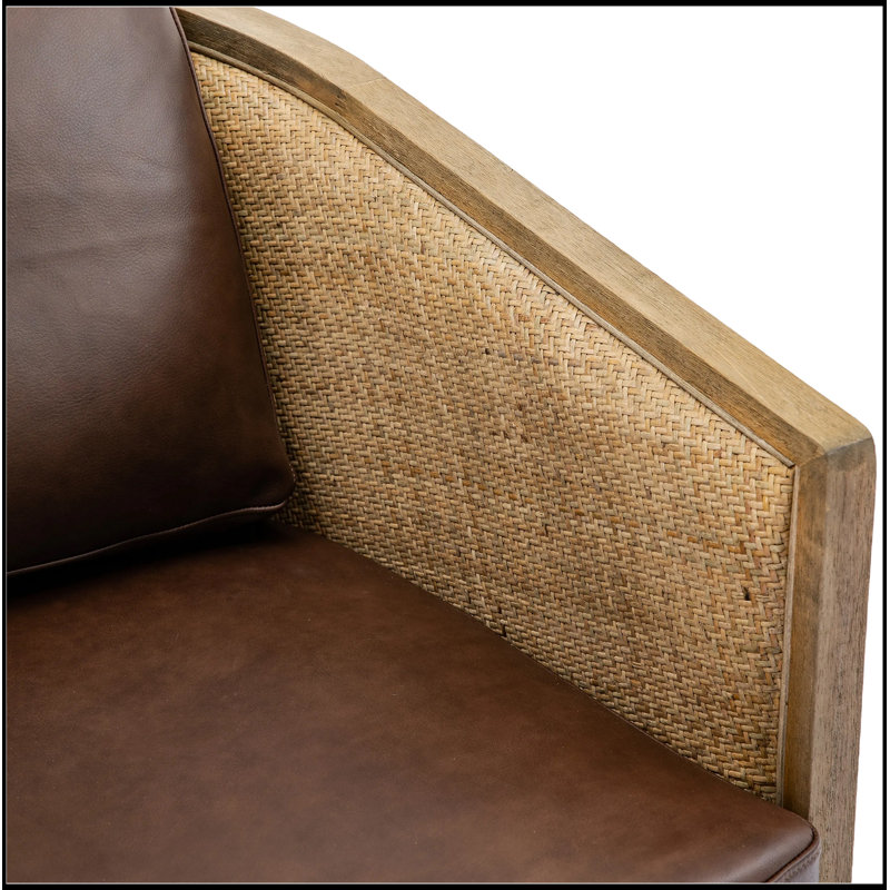 Fauteuil demi-tonneau pivotant, canapé d'appoint rond confortable avec mousse haute densité pour le salon et le bureau