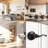 Privacy Door Lever with Round Rosette Keyless Lock-43663589