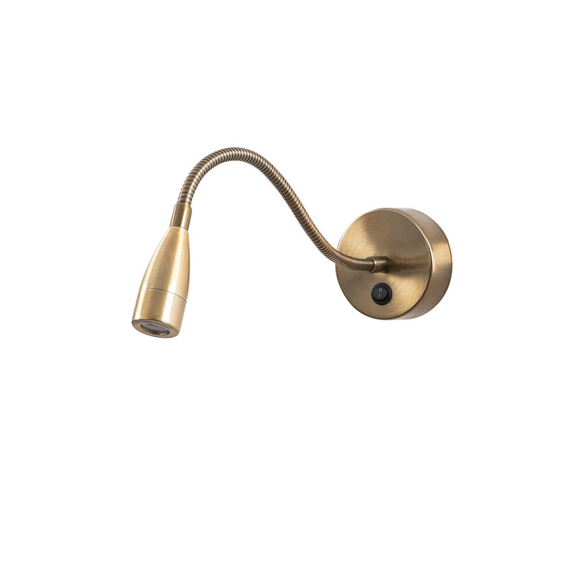 Vintage Copper Wall Lamp, Adjustable Height, 15.0 x 14.9 x 3.0 inches | Metal Body, IP20 Rated, 1W 2700K Socket | Modern Scandinavian Design, Perfect for Living Room, Bedroom, and Hallway Illumination