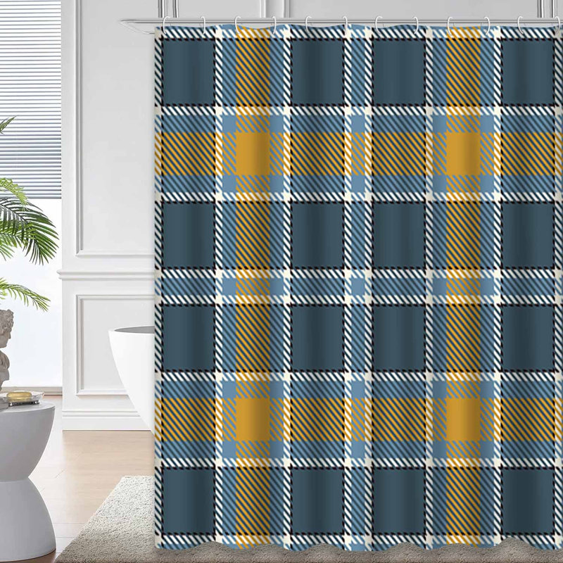 Rideau de douche Tartan, L 72 po x l 84 po