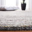 Tapis brun foncé en laine / coton et autres fibres Moniz touffeté à la main Moniz-1912277802