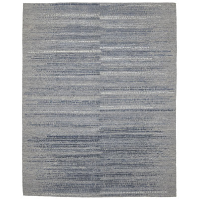 Blue Abstract 8x10 Modern Oriental Rug