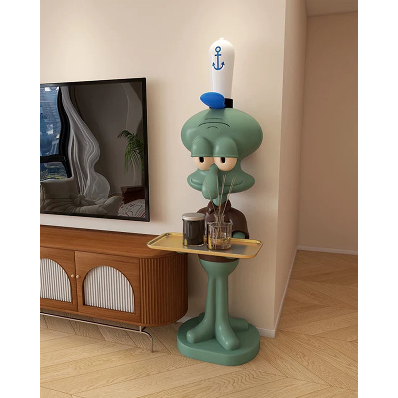 Figurine Tentacule de Carlo avec plateau de service et chapeau de marin