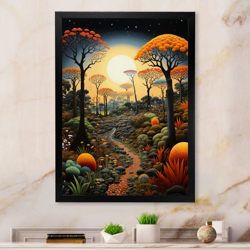 Baobab Timaka The Enchanted III - impression, Impression noire sur toile encadrée, H 20 po x l 12 po x P 1 po